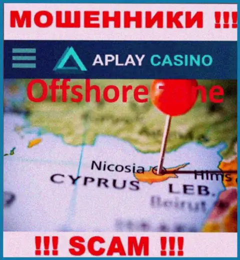 Находясь в оффшорной зоне, на территории Cyprus, APlay Casino ни за что не отвечая оставляют без средств своих клиентов
