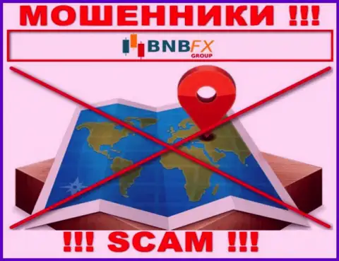 На ресурсе BNB-FX Com напрочь отсутствует информация относительно юрисдикции указанной конторы