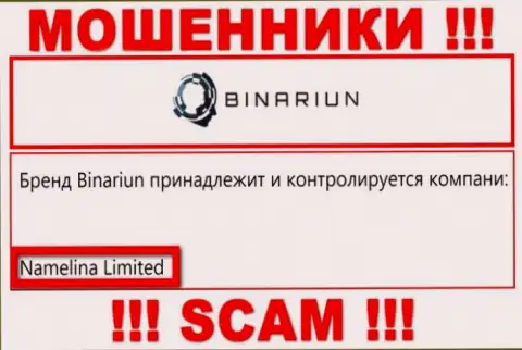 Вы не сбережете собственные вложения работая с компанией Бинариун, даже в том случае если у них есть юр. лицо Namelina Limited