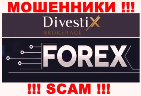 Forex это именно то на чем, якобы, специализируются интернет мошенники Divestix
