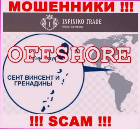 Infiniko Trade - это интернет-обманщики, их место регистрации на территории Сент-Винсент и Гренадины