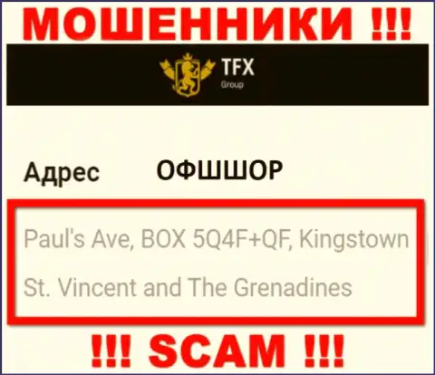Не сотрудничайте с организацией TFX Group - указанные мошенники спрятались в оффшорной зоне по адресу: Paul's Ave, BOX 5Q4F+QF, Kingstown, St. Vincent and The Grenadines