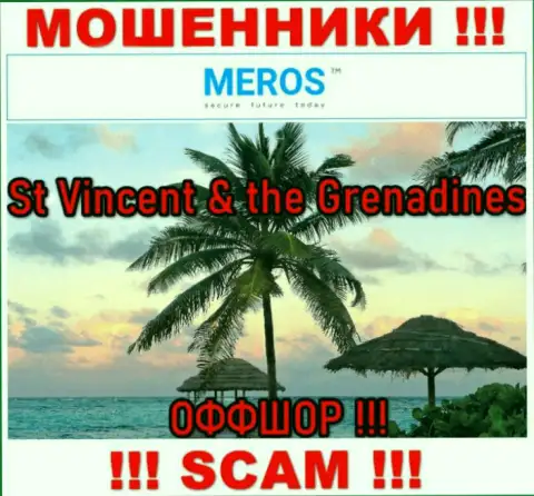 Сент-Винсент и Гренадины - это юридическое место регистрации компании Meros TM