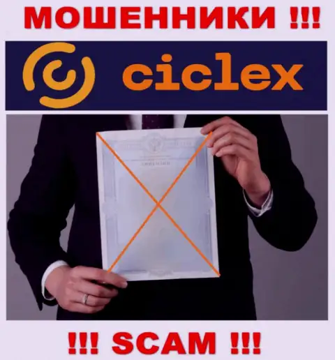 Инфы о лицензии конторы Ciclex Com у нее на официальном онлайн-ресурсе НЕ засвечено
