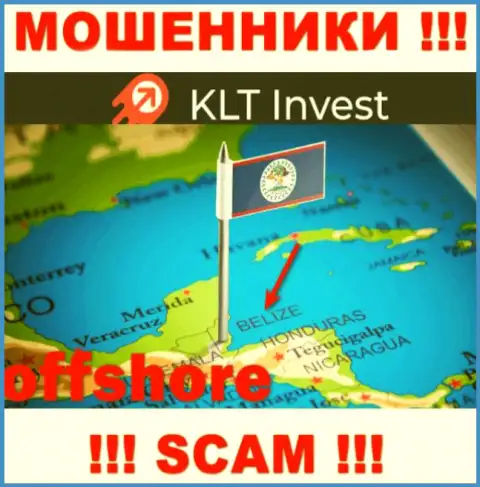 KLTInvest Com беспрепятственно грабят, поскольку находятся на территории - Belize