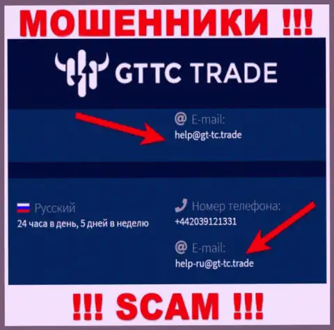 GT-TC Trade - это ЖУЛИКИ !!! Этот е-майл предоставлен на их официальном сайте