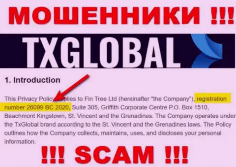 TX Global не скрывают регистрационный номер: 26099 BC 2020, да и зачем, обманывать клиентов он не мешает