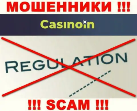 Информацию о регуляторе конторы CasinoIn не найти ни на их информационном ресурсе, ни в сети интернет