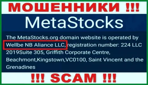 Юридическое лицо конторы Meta Stocks - это Веллбе НБ Алиансе ЛЛК, инфа позаимствована с официального сайта
