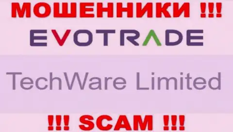 Юр. лицом EvoTrade Com является - TechWare Limited