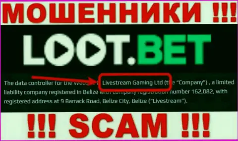 Вы не сумеете сохранить собственные финансовые активы имея дело с организацией Лоот Бет, даже если у них есть юр. лицо Livestream Gaming Ltd