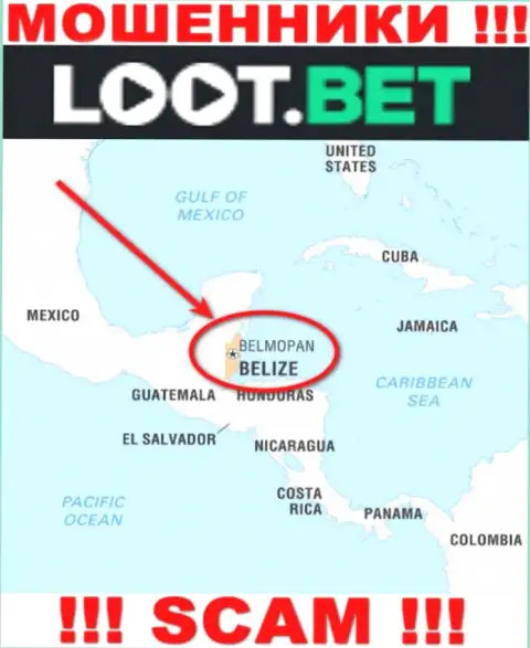 Лучше избегать взаимодействия с шулерами Loot Bet, Belize - их оффшорное место регистрации