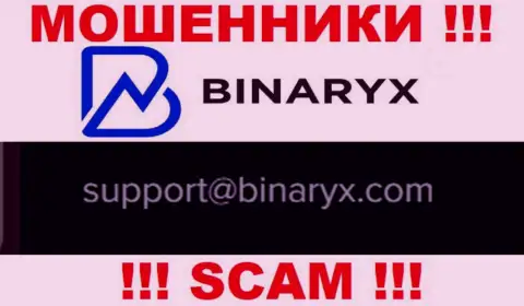 На сервисе шулеров Binaryx предложен этот адрес электронного ящика, куда писать весьма рискованно !!!