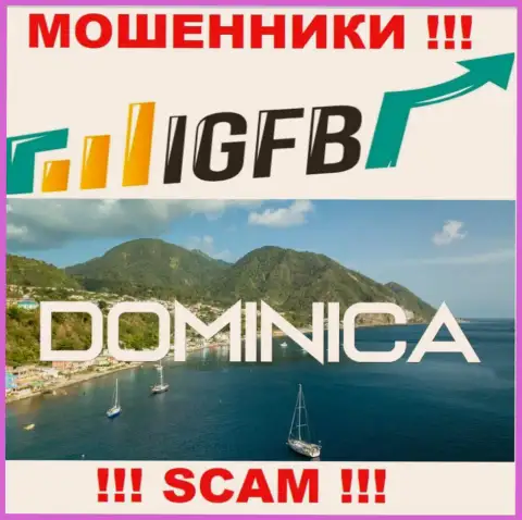 На интернет-портале ИГФБ говорится, что они расположены в офшоре на территории Dominica