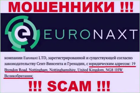 Адрес организации EuroNaxt Com у нее на сайте фейковый - это СТОПРОЦЕНТНО МОШЕННИКИ !