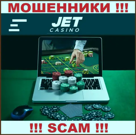 Род деятельности мошенников Jet Casino - это Online-казино, но помните это обман !