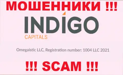 Номер регистрации очередной противоправно действующей организации Indigo Capitals - 1004 LLC 2021