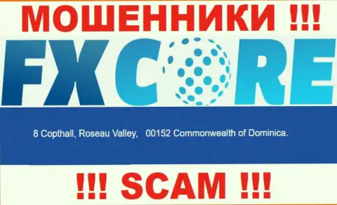 Перейдя на онлайн-ресурс ФИкс Кор Трейд можно заметить, что расположены они в оффшорной зоне: 8 Copthall, Roseau Valley, 00152 Commonwealth of Dominica - это МОШЕННИКИ !