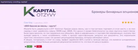 Объективные посты о ФОРЕКС дилере BTGCapital на web-сайте KapitalOtzyvy Com