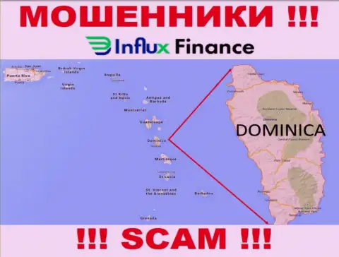 Организация InFluxFinance Pro - это мошенники, находятся на территории Доминика, а это оффшорная зона
