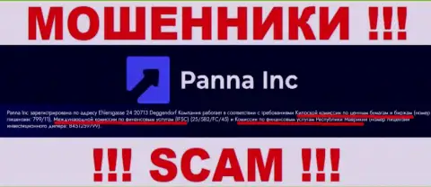 Будьте очень бдительны, FSC - это жульнический регулятор internet-мошенников Panna Inc