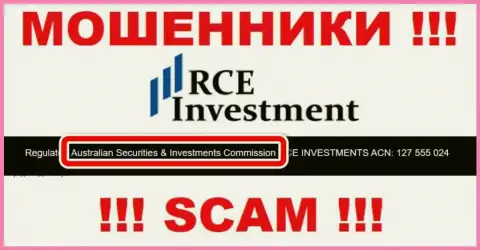RCEHoldingsInc Com интернет мошенники и их регулирующий орган: ASIC также