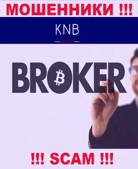 Брокер - конкретно в этом направлении оказывают свои услуги интернет мошенники КНБ Групп