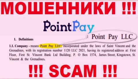Point Pay LLC - это организация, владеющая интернет мошенниками Point Pay