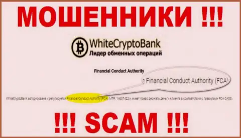 White Crypto Bank это жулики, незаконные деяния которых крышуют тоже мошенники - FCA