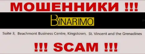 Binarimo - это махинаторы !!! Засели в оффшоре по адресу - Suite 3, ​Beachmont Business Centre, Kingstown, St. Vincent and the Grenadines и выманивают вложенные деньги людей