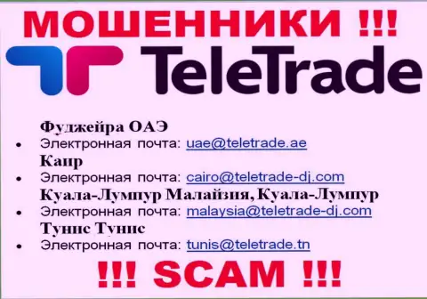 Ни при каких обстоятельствах не советуем отправлять письмо на е-мейл internet мошенников TeleTrade Ru - разведут моментально