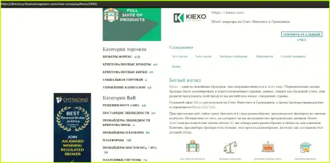Обзор о условиях для торговли ФОРЕКС дилинговой организации KIEXO, представленный на портале directory financemagnates com