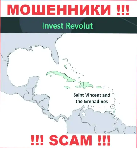 Invest Revolut базируются на территории - Kingstown, St Vincent and the Grenadines, избегайте сотрудничества с ними