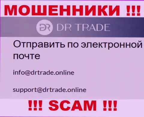 Не отправляйте сообщение на е-майл мошенников DRTrade, размещенный на их сайте в разделе контактной информации это рискованно