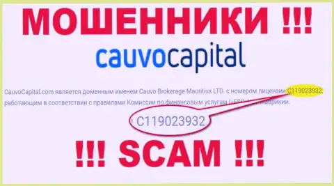Ворюги Cauvo Capital умело дурят наивных клиентов, хоть и разместили свою лицензию на сайте