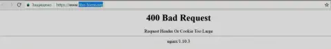 Официальный интернет-ресурс форекс брокера Фибо Груп Лтд несколько суток заблокирован и выдает - 400 Bad Request