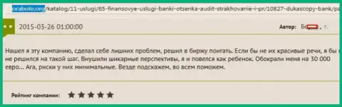 Дукас Копи обворовали валютного трейдера на сумму 30000 евро - это МОШЕННИКИ !!!